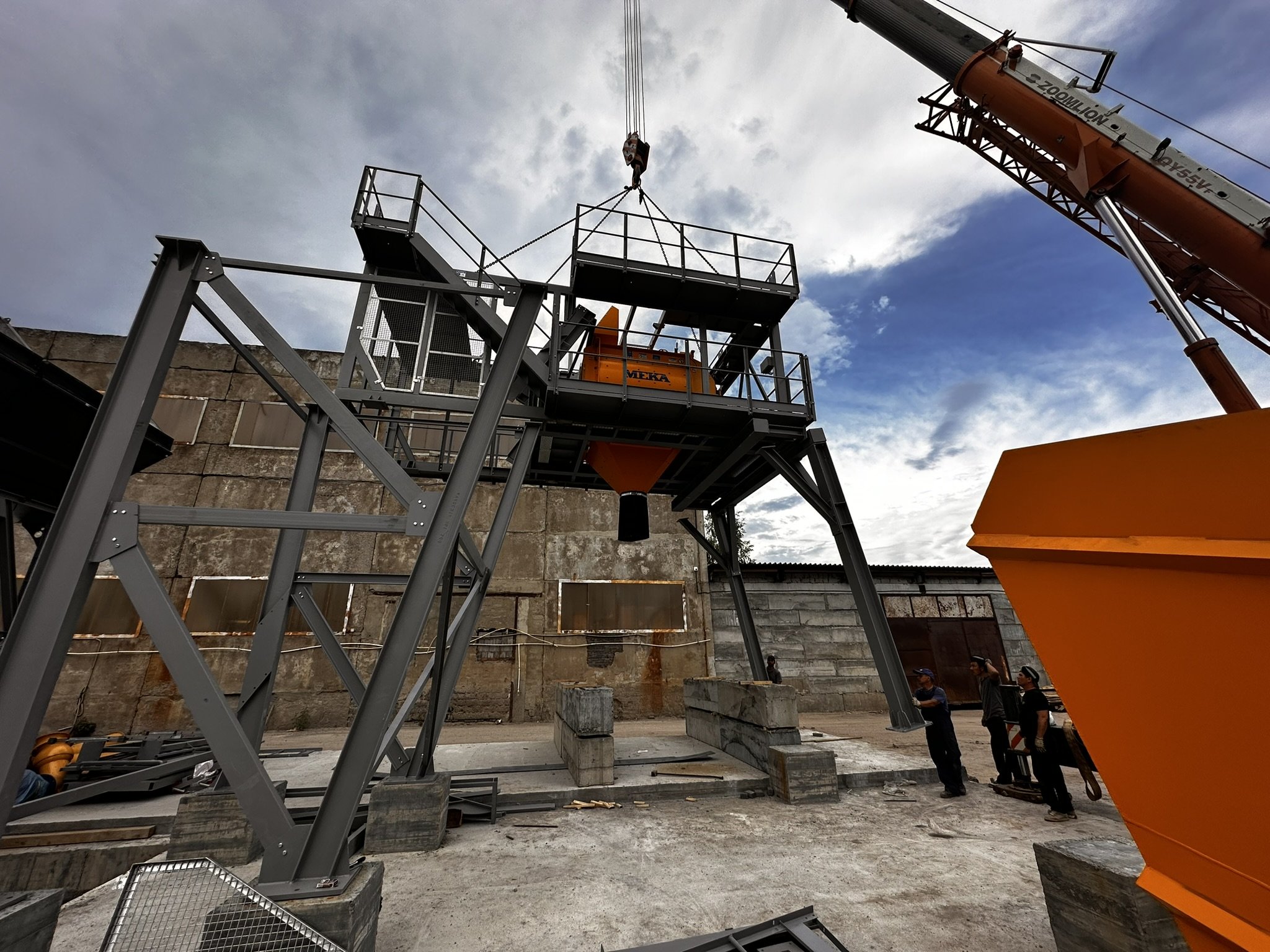 Сборка силоса БСУ-2