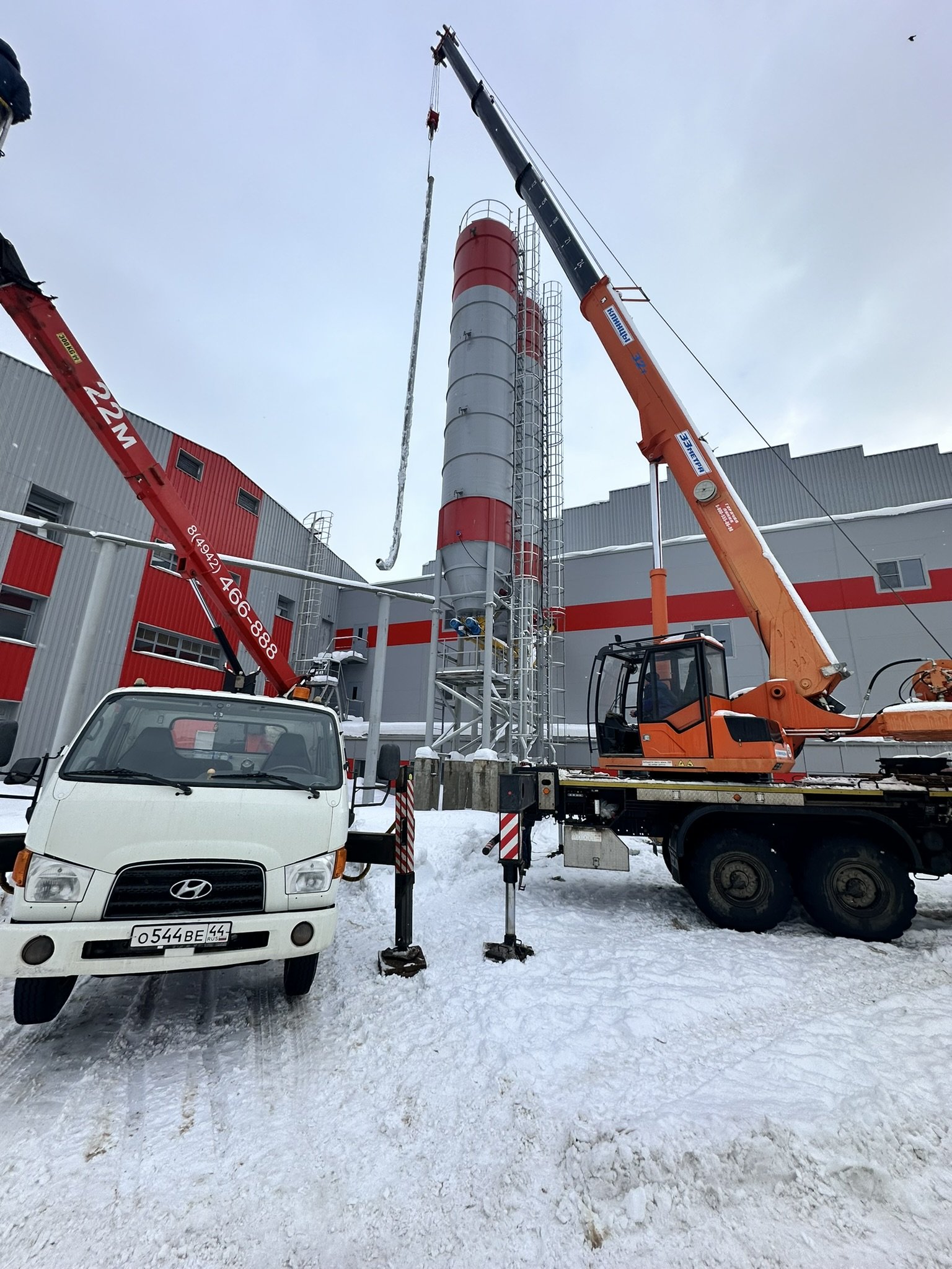 Сборка силоса БСУ-2