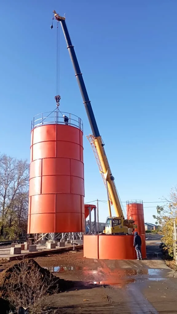 разобранный силос